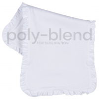 *Sublimation Blanks* Blank Infant Burp Cloth - Ruffle - Poly Blend
